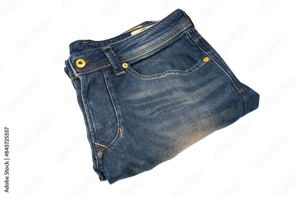 Blue jeans isolated on a white background. Blue jeans isolated on a white background.