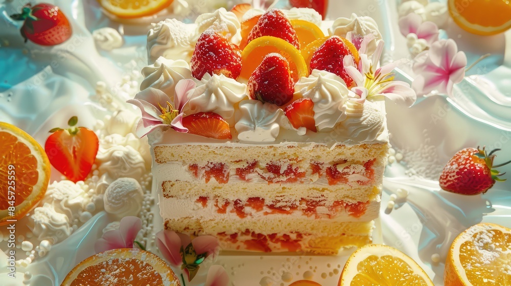 cake with fruits cake with fruits