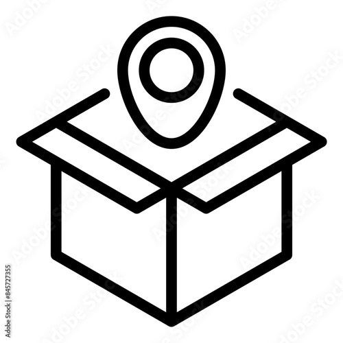 delivery line icon vector illustration isolated on white background