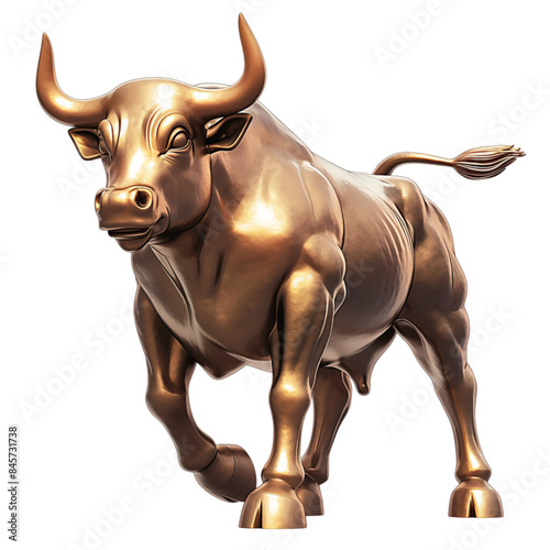 Bull Stock Market, clip art,  Stocks rise continuously like the movement of bulls
