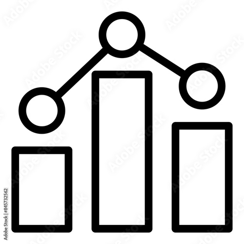 statistic line icon vector illustration isolated on white background