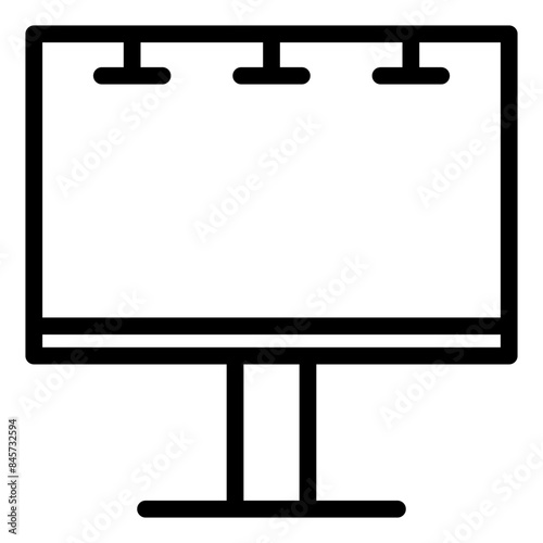 billboard line icon vector illustration isolated on white background