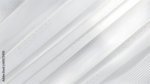White luxury background with grey shadow diagonal stripes. Light elegant dynamic abstract BG. Trendy geometric neumorphism. Universal minimal 3d sale modern backdrop. Amazing deluxe business template