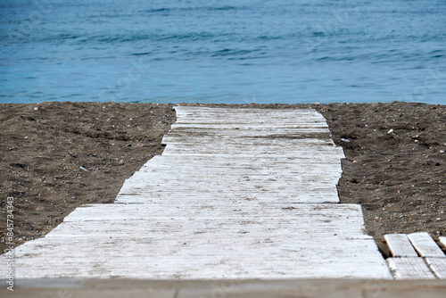 wooden path to the beach