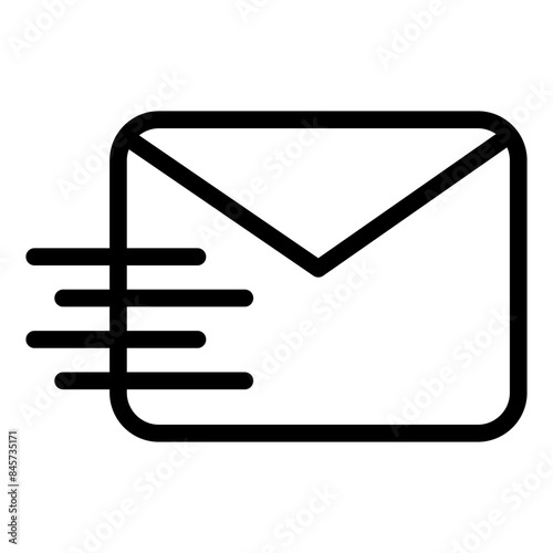 mailing line icon vector illustration isolated on white background