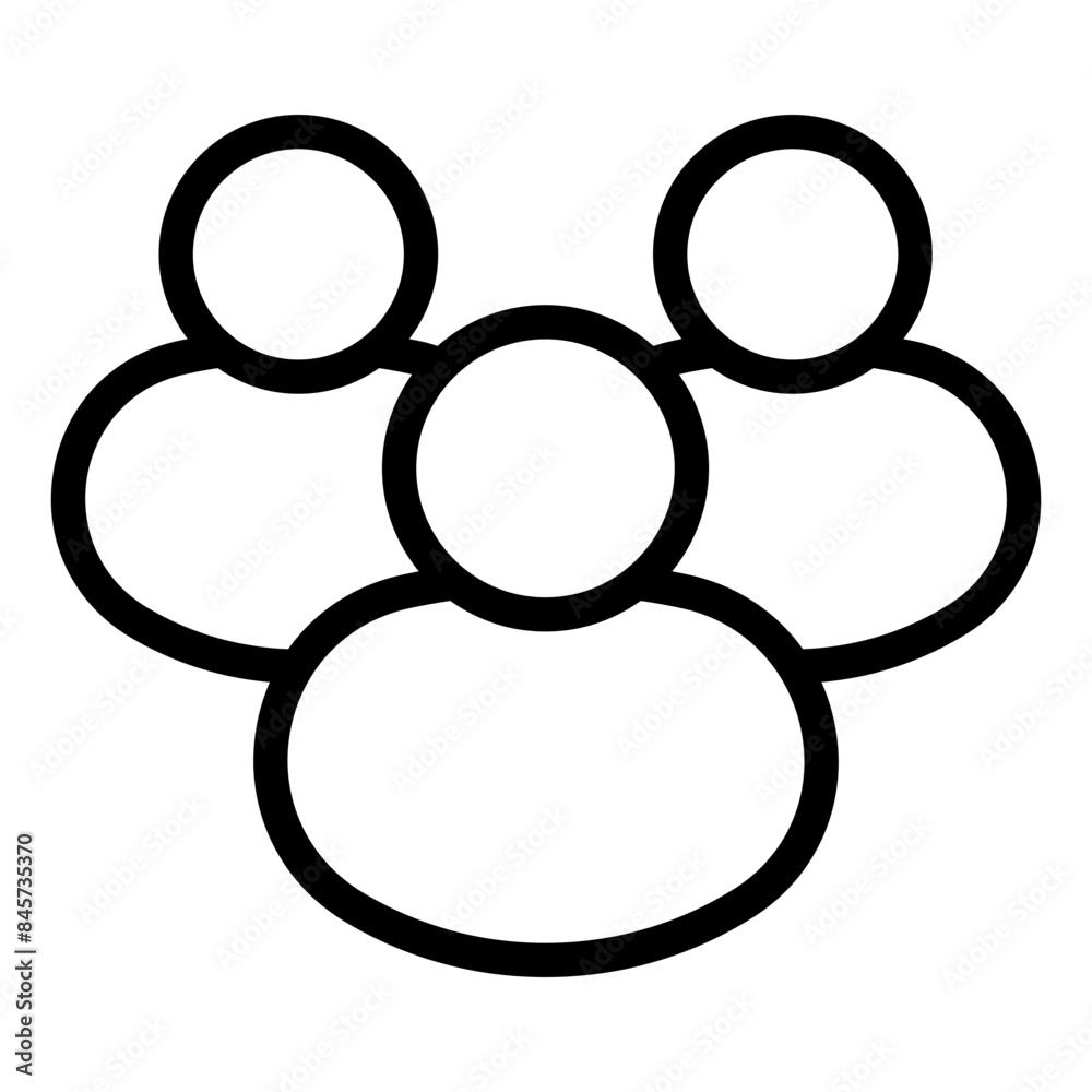 audience line icon vector illustration isolated on white background audience line icon vector illustration isolated on white background