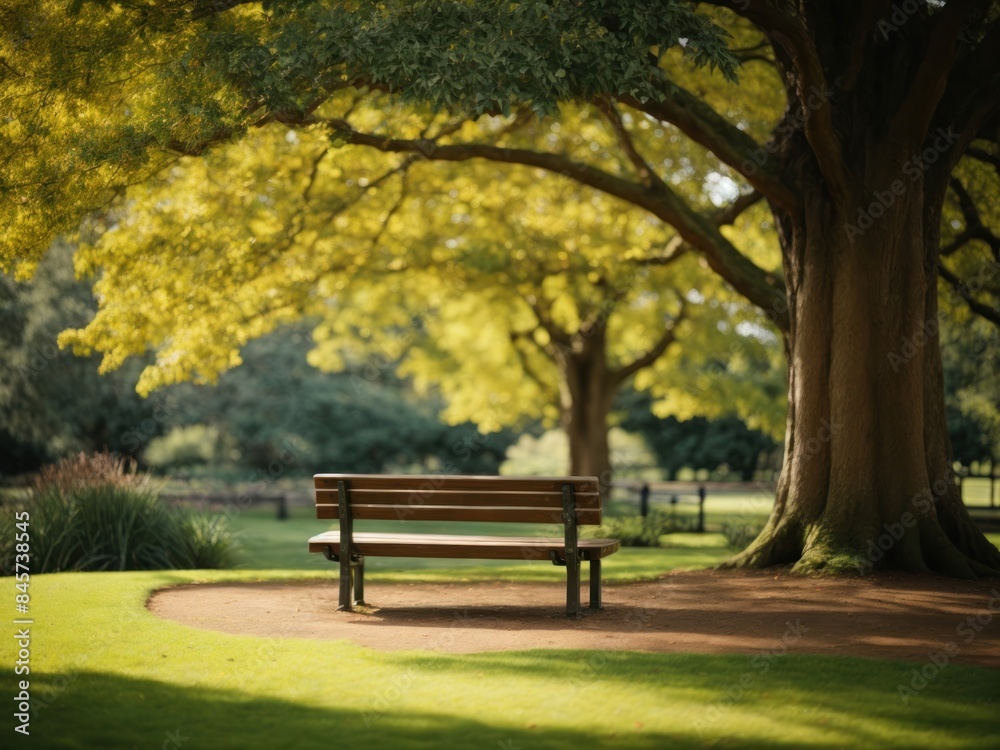 Bench under the tree in the Royal Botanic Garden Bench under the tree in the Royal Botanic Garden