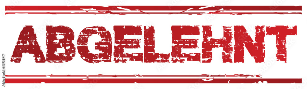 ABGELEHNT ( rejected ) red rubber stamp vector. Abgelehnt Stempel, Vector illustration of the word Abgelehnt (Rejected in German) in red ink stamp ABGELEHNT ( rejected ) red rubber stamp vector. Abgelehnt Stempel, Vector illustration of the word Abgelehnt (Rejected in German) in red ink stamp