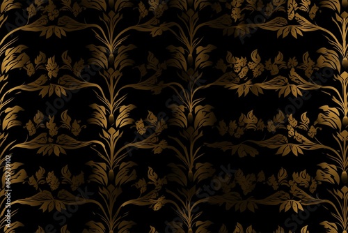 Damask seamless pattern background