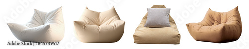 PNG Comfortable modern bean bag chairs set photo