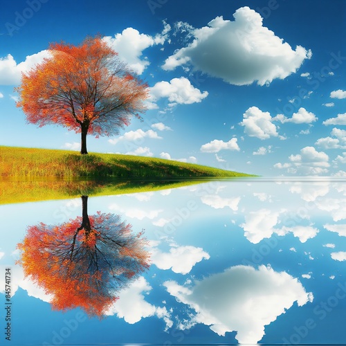 Pure nature:Photo Landscapes with clear skies and bright colors of nature