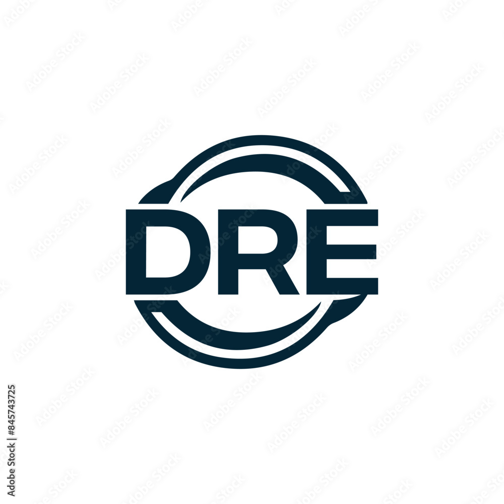 Obraz premium DRE logo. D R E design. White DRE letter. DRE, D R E letter logo design. D R E letter logo design in FIVE, FOUR, THREE, style. letter logo set in one artboard. D R E letter logo vector design.