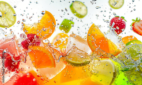 Chilled Delight: Bright Sweet Frozen Fruit Ice photo