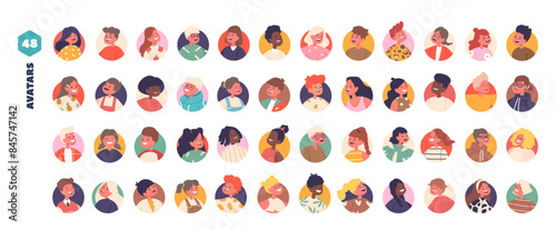 Joyful Children Characters Avatars With Beaming Smiles, Radiating Happiness. Their Vibrant Personalities Shine Through