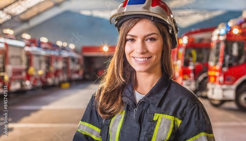 Young female firefighter © Marko