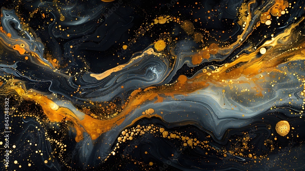 Black and golden marble texture Black and golden marble texture