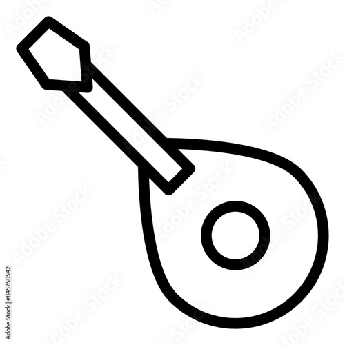 mandolin line icon vector illustration isolated on white background