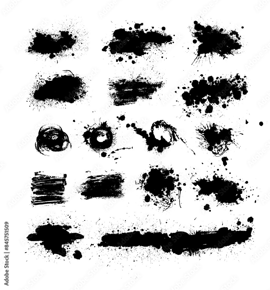 Black brush stroke set isolated on background. Paint brush stroke hand drawing. Not AI. Trendy brush stroke, vector illustration Black brush stroke set isolated on background. Paint brush stroke hand drawing. Not AI. Trendy brush stroke, vector illustration