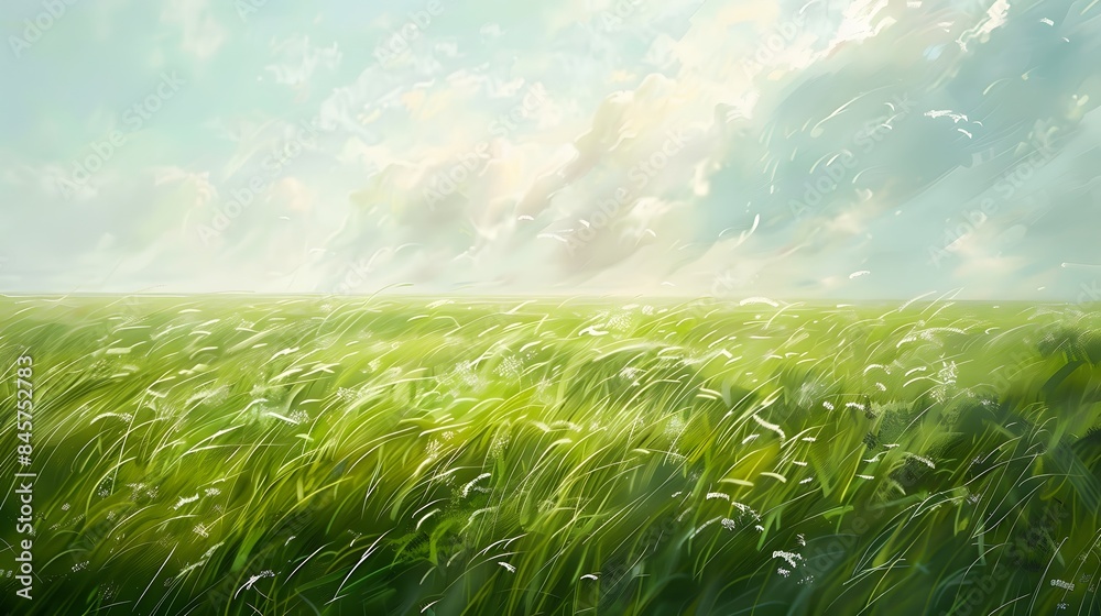 Grass on white background