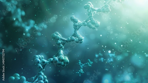 Visualization green molecular structures with bright bokeh background, technological advancements in pharmaceutical research beauty molecular analysis, image conveys precision scientific progress.