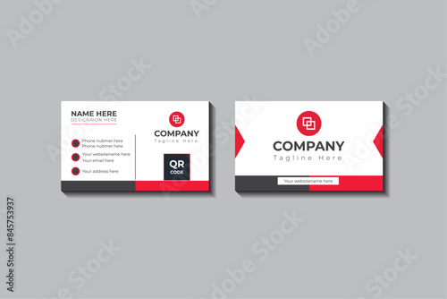 Modern and simple Business Card Template For company Corporate Style, Creative And Simple business card design