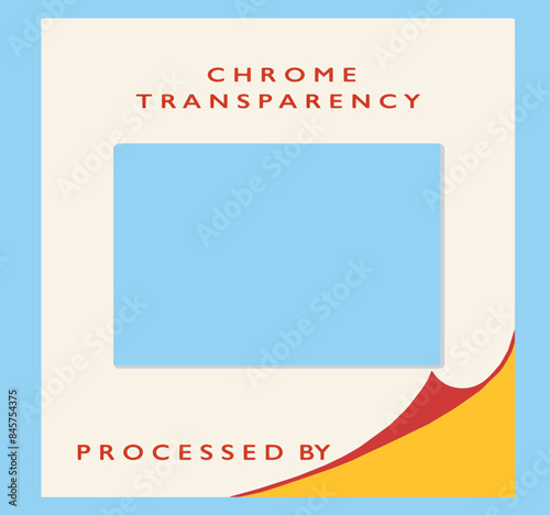 A generic paper 35 mm film transparency for use in slide projectors is seen in this vector illustration. . Also this is known as a slide.