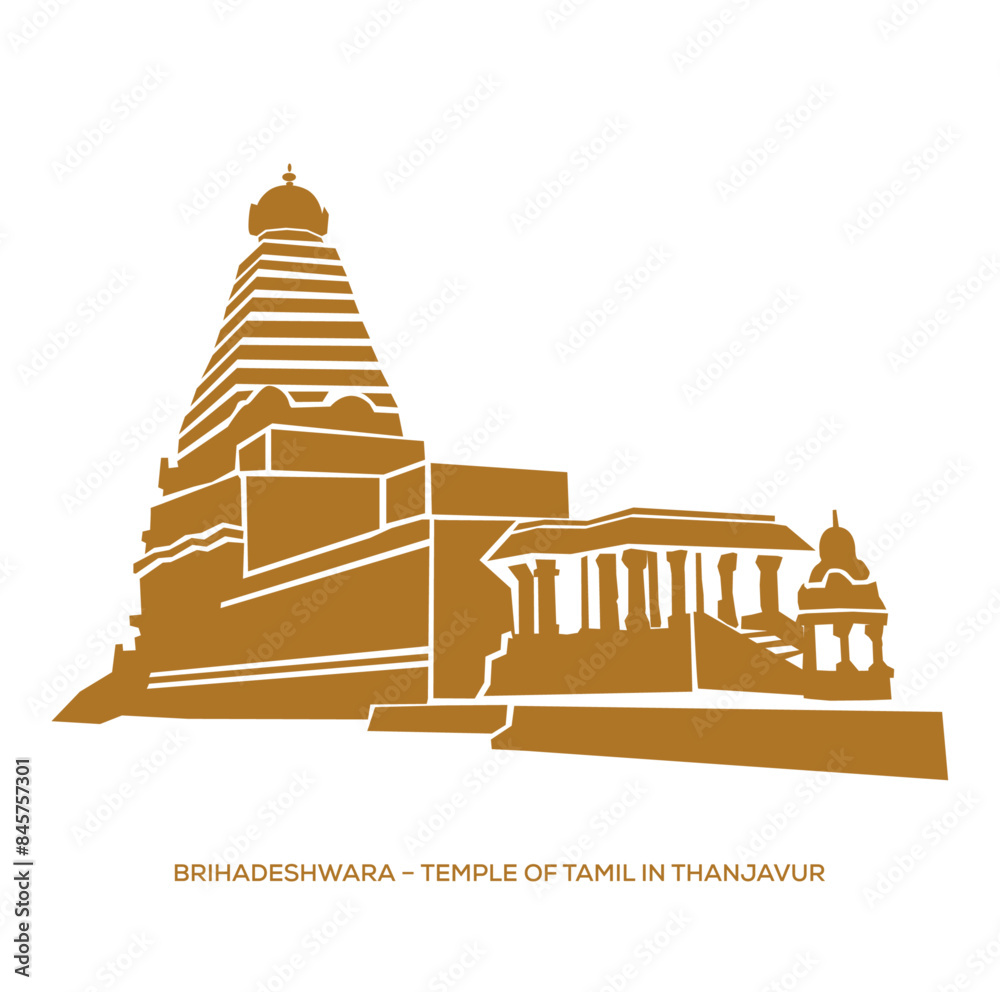 Obraz premium brihadeeswara temple icon