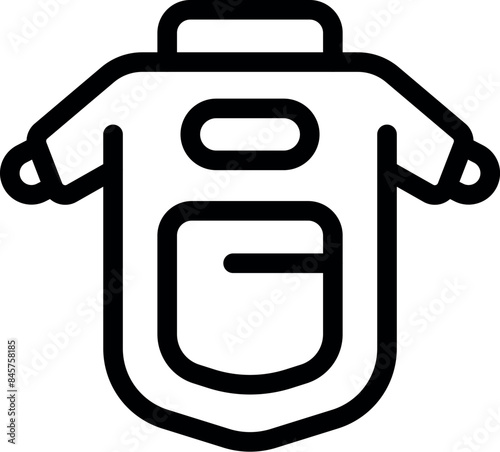 Icon of a protective suit worn for safety in hazardous environments, emphasizing the importance of personal protective equipment