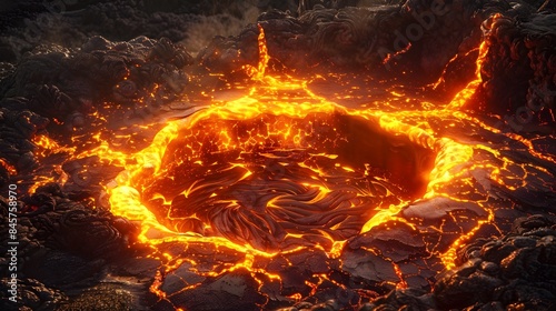 Molten Lava Cake Revealing Oracular Visions Within Its Flowing Center