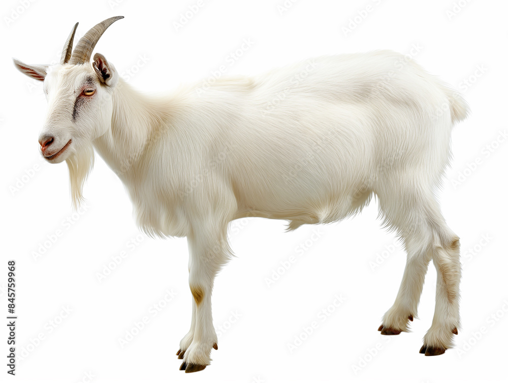 a goat isolated on a white background
