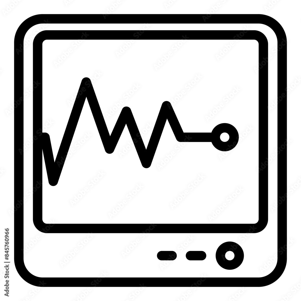 monitor line icon vector illustration isolated on white background