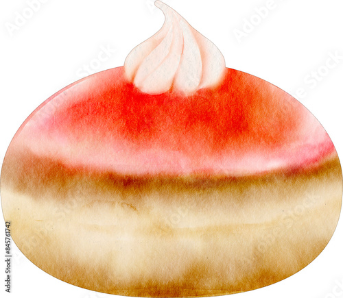 watercolor jelly donut photo