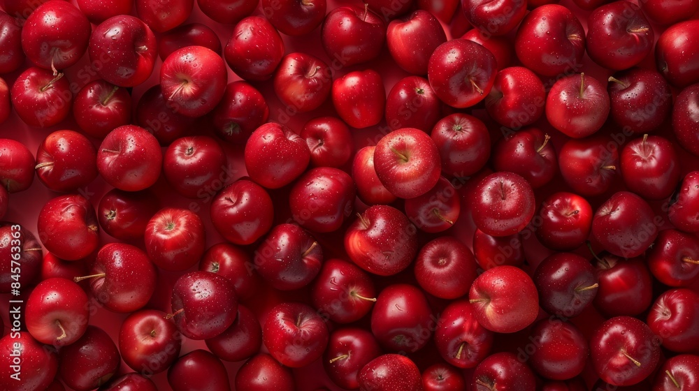 Bright Red Apples Background, Generative AI Bright Red Apples Background, Generative AI