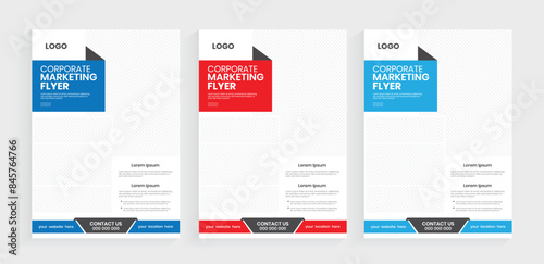 New style a4 flier design with editable EPS-10 file. Print marketing materials handouts, or handout design. Advertising business proposal, promotion, advertisement publication.