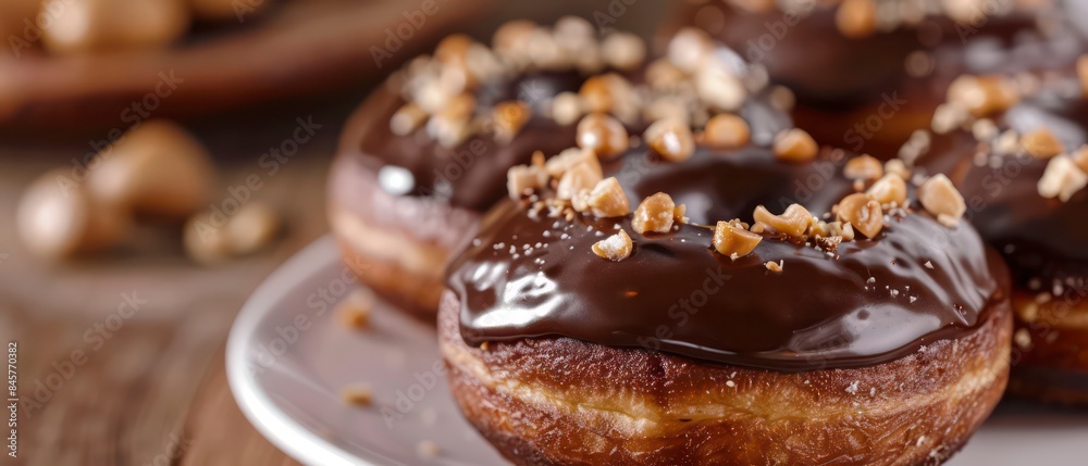 Chocolate peanut butter donuts offer a harmonious blend of rich cocoa and creamy nuttiness Chocolate peanut butter donuts offer a harmonious blend of rich cocoa and creamy nuttiness
