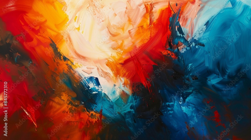 Abstract Colorful Art Painting, Generative AI Abstract Colorful Art Painting, Generative AI