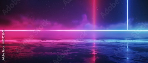 neon gradients create a clean and sleek ambiance, imbuing environments with a futuristic vibrancy photo