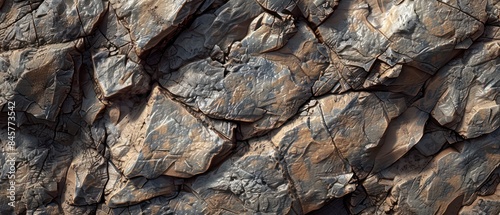 Desert rock texture reflects the arid beauty of sun-kissed terrain, its surface weathered by the passage of time