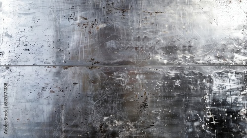 Silver Galvanized Steel Plate Background Texture