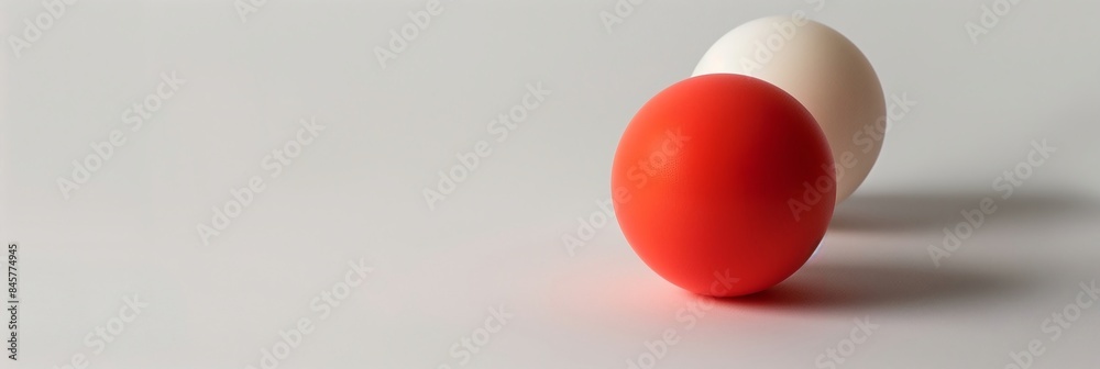Single white ping pong ball on white background Single white ping pong ball on white background