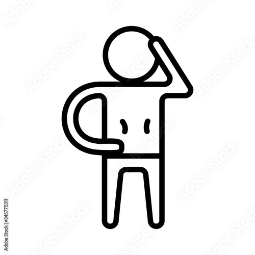 Indigestion Icon Ideal for Healthcare and Digestive Health Illustrations
