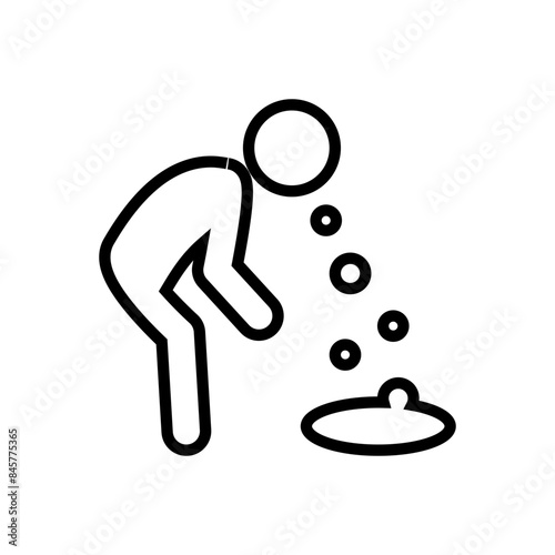 Nausea Icon Ideal for Healthcare and Medical Illustrations