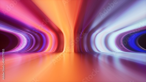 Fotografie 3d render, abstract multicolored spectrum background