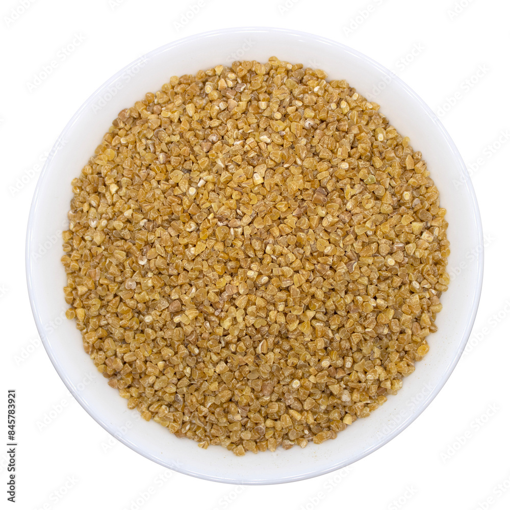 Wheat grains in a white plate png on a transparent background. Isolated. Top view Wheat grains in a white plate png on a transparent background. Isolated. Top view