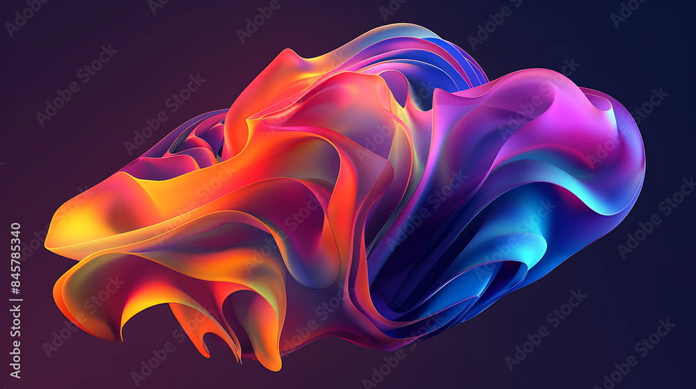 Vibrant Abstract Gradient Shape with Fluid Colors Vibrant Abstract Gradient Shape with Fluid Colors