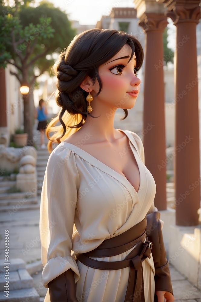 Fototapeta premium portrait of a woman in the city