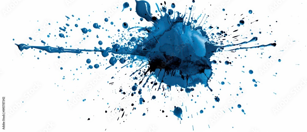 blue drop of paint splashes, creating a miniature explosion of vibrant hues blue drop of paint splashes, creating a miniature explosion of vibrant hues