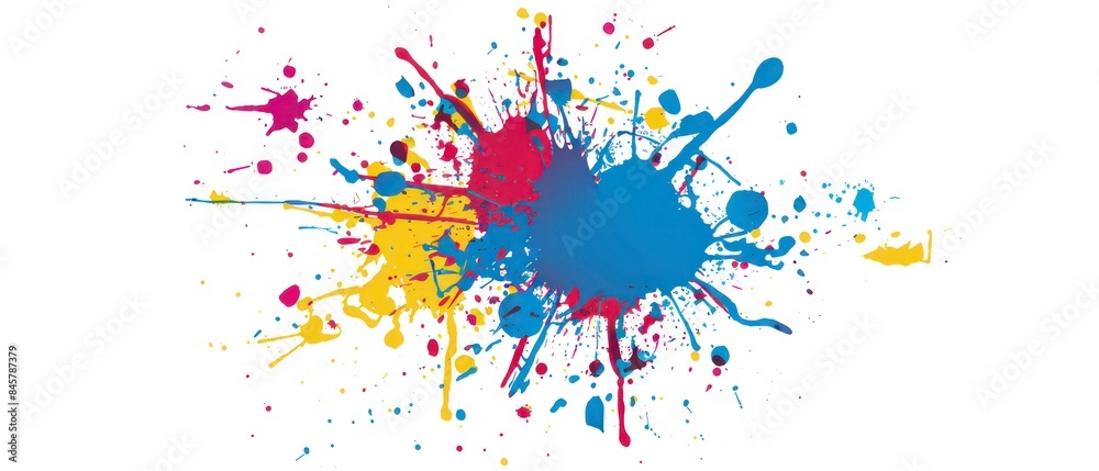 colorful drop of paint splashes, creating a miniature explosion of vibrant hues colorful drop of paint splashes, creating a miniature explosion of vibrant hues