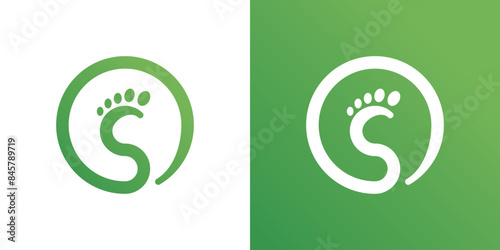Abstrack foot care logo design. Premium Vector