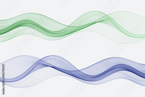 Blue and green smoky wave,abstract wave flow